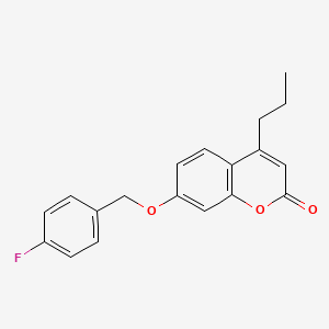 molecular formula C19H17FO3 B2693906 7-((4-氟苄基)氧基)-4-丙基-2H-香豆素-2-酮 CAS No. 307546-76-5