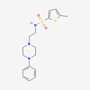molecular formula C17H23N3O2S2 B2693909 5-甲基-N-(2-(4-苯基哌嗪-1-基)乙基)噻吩-2-磺酰胺 CAS No. 1049388-09-1