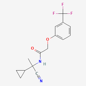 molecular formula C15H15F3N2O2 B2693919 N-(1-cyano-1-cyclopropylethyl)-2-[3-(trifluoromethyl)phenoxy]acetamide CAS No. 1223643-19-3