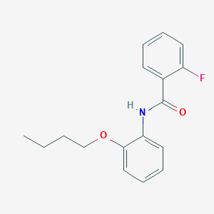 molecular formula C17H18FNO2 B269392 N-(2-butoxyphenyl)-2-fluorobenzamide 