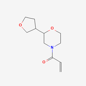 molecular formula C11H17NO3 B2693933 1-[2-(Oxolan-3-yl)morpholin-4-yl]prop-2-en-1-one CAS No. 2361657-86-3