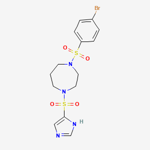 1-((1H-imidazol-4-yl)sulfonyl)-4-((4-bromophenyl)sulfonyl)-1,4-diazepane