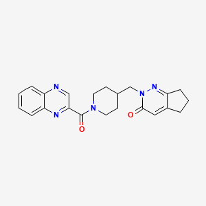 2-{[1-(quinoxaline-2-carbonyl)piperidin-4-yl]methyl}-2H,3H,5H,6H,7H-cyclopenta[c]pyridazin-3-one