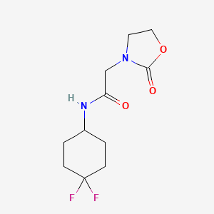 molecular formula C11H16F2N2O3 B2693957 N-(4,4-difluorocyclohexyl)-2-(2-oxooxazolidin-3-yl)acetamide CAS No. 2034533-30-5