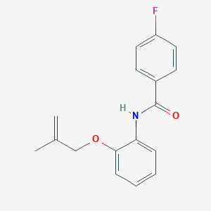 molecular formula C17H16FNO2 B269397 4-fluoro-N-{2-[(2-methylprop-2-en-1-yl)oxy]phenyl}benzamide 