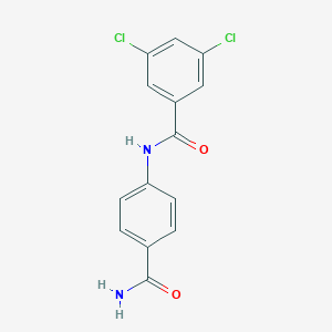 molecular formula C14H10Cl2N2O2 B269398 N-(4-carbamoylphenyl)-3,5-dichlorobenzamide 