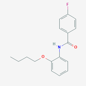 molecular formula C17H18FNO2 B269399 N-(2-butoxyphenyl)-4-fluorobenzamide 