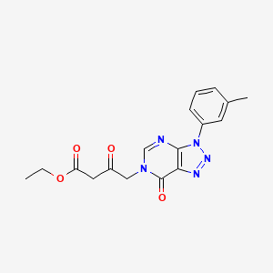 molecular formula C17H17N5O4 B2693996 Ethyl 4-[3-(3-methylphenyl)-7-oxotriazolo[4,5-d]pyrimidin-6-yl]-3-oxobutanoate CAS No. 888420-16-4