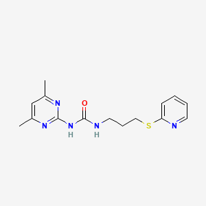 1-(4,6-Dimethylpyrimidin-2-yl)-3-(3-(pyridin-2-ylthio)propyl)urea