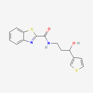 N-(3-hydroxy-3-(thiophen-3-yl)propyl)benzo[d]thiazole-2-carboxamide