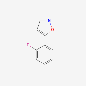 molecular formula C9H6FNO B2694005 5-(2-Fluorophenyl)isoxazole CAS No. 138716-36-6; 387358-55-6