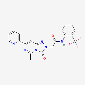 2-(5-methyl-3-oxo-7-(pyridin-2-yl)-[1,2,4]triazolo[4,3-c]pyrimidin-2(3H)-yl)-N-(2-(trifluoromethyl)phenyl)acetamide
