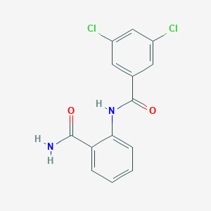 molecular formula C14H10Cl2N2O2 B269401 N-(2-carbamoylphenyl)-3,5-dichlorobenzamide 