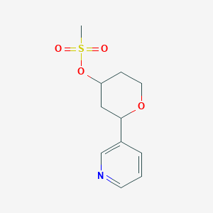 2-(Pyridin-3-yl)oxan-4-yl methanesulfonate