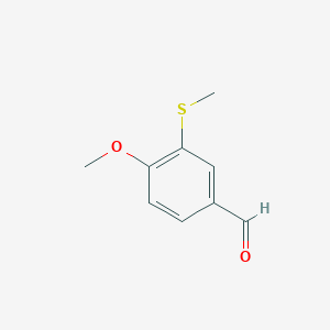 molecular formula C9H10O2S B2694016 4-甲氧基-3-(甲基硫基)苯甲醛 CAS No. 75889-55-3