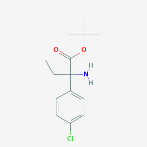 molecular formula C14H20ClNO2 B2694018 Tert-butyl 2-amino-2-(4-chlorophenyl)butanoate CAS No. 2248385-57-9