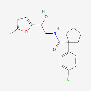 1-(4-chlorophenyl)-N-(2-hydroxy-2-(5-methylfuran-2-yl)ethyl)cyclopentanecarboxamide