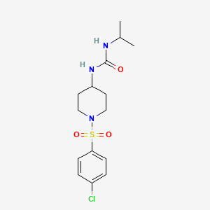 molecular formula C15H22ClN3O3S B2694020 N-{1-[(4-chlorophenyl)sulfonyl]-4-piperidinyl}-N'-isopropylurea CAS No. 478047-68-6
