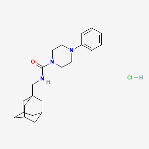 molecular formula C22H32ClN3O B2694021 N-((3r,5r,7r)-金刚烷-1-基甲基)-4-苯基哌嗪-1-甲酰胺盐酸盐 CAS No. 1216726-71-4