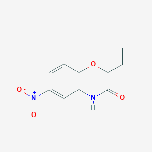 molecular formula C10H10N2O4 B2694025 2-ethyl-6-nitro-3,4-dihydro-2H-1,4-benzoxazin-3-one CAS No. 85160-86-7