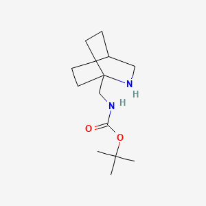 molecular formula C13H24N2O2 B2694030 tert-butyl N-({2-azabicyclo[2.2.2]octan-1-yl}methyl)carbamate CAS No. 1250997-76-2