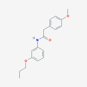 molecular formula C18H21NO3 B269405 2-(4-methoxyphenyl)-N-(3-propoxyphenyl)acetamide 