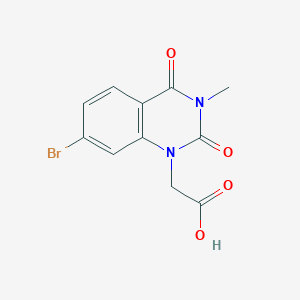 molecular formula C11H9BrN2O4 B2694056 2-(7-Bromo-3-methyl-2,4-dioxoquinazolin-1-yl)acetic acid CAS No. 2138260-75-8