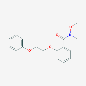 molecular formula C17H19NO4 B269406 N-methoxy-N-methyl-2-(2-phenoxyethoxy)benzamide 