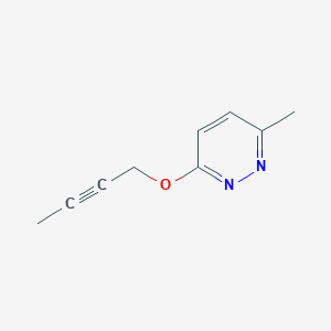 molecular formula C9H10N2O B2694068 3-(丁-2-炔氧基)-6-甲基吡啶嗪 CAS No. 2197783-74-5