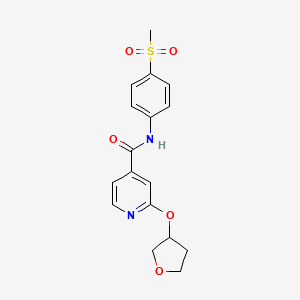 molecular formula C17H18N2O5S B2694069 N-(4-(甲磺酰)苯基)-2-((四氢呋喃-3-基)氧基)异吡啶酰胺 CAS No. 1903567-81-6