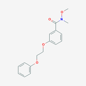 molecular formula C17H19NO4 B269407 N-methoxy-N-methyl-3-(2-phenoxyethoxy)benzamide 