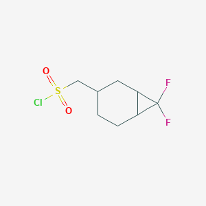 molecular formula C8H11ClF2O2S B2694070 (7,7-二氟双环[4.1.0]庚烷-3-基)甲磺酰氯 CAS No. 2228675-59-8