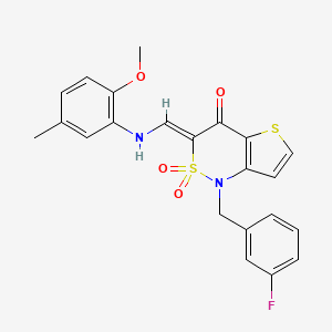 molecular formula C22H19FN2O4S2 B2694074 N-(4-氯苯基)-2-[[5-(4-氯苯基)-1H-咪唑-2-基]硫代基]乙酰胺 CAS No. 894688-76-7