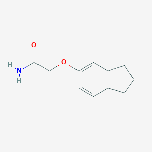 molecular formula C11H13NO2 B269408 2-(2,3-dihydro-1H-inden-5-yloxy)acetamide 