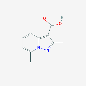 molecular formula C10H10N2O2 B2694081 2,7-Dimethylpyrazolo[1,5-a]pyridine-3-carboxylic acid CAS No. 143803-85-4