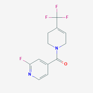 molecular formula C12H10F4N2O B2694084 (2-Fluoropyridin-4-yl)(4-(trifluoromethyl)-5,6-dihydropyridin-1(2H)-yl)methanone CAS No. 1713604-58-0