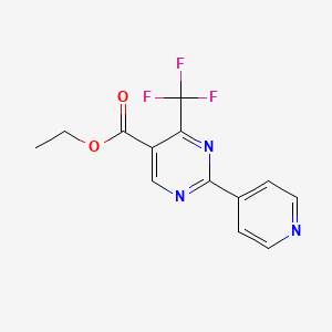 Ethyl 2-(4-pyridinyl)-4-(trifluoromethyl)-5-pyrimidinecarboxylate