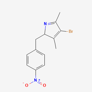 molecular formula C13H13BrN2O2 B2694090 4-bromo-3,5-dimethyl-2-(4-nitrobenzyl)-2H-pyrrole CAS No. 937602-06-7