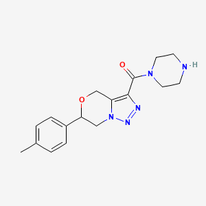 molecular formula C17H21N5O2 B2694096 6-(4-methylphenyl)-3-(piperazin-1-ylcarbonyl)-6,7-dihydro-4H-[1,2,3]triazolo[5,1-c][1,4]oxazine CAS No. 1984092-05-8