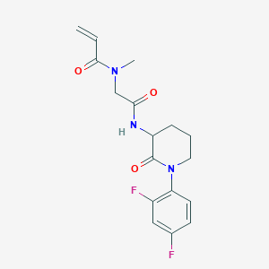 molecular formula C17H19F2N3O3 B2694100 N-[2-[[1-(2,4-Difluorophenyl)-2-oxopiperidin-3-yl]amino]-2-oxoethyl]-N-methylprop-2-enamide CAS No. 2361671-10-3