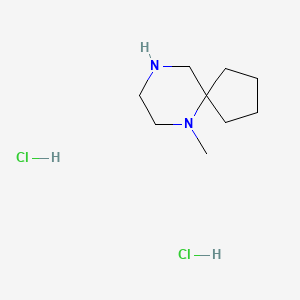 molecular formula C9H20Cl2N2 B2694115 6-甲基-6,9-二氮杂螺[4.5]癸烷 二盐酸盐 CAS No. 2197052-82-5