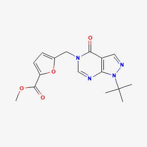 methyl 5-((1-(tert-butyl)-4-oxo-1H-pyrazolo[3,4-d]pyrimidin-5(4H)-yl)methyl)furan-2-carboxylate