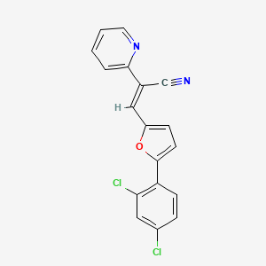 (Z)-3-(5-(2,4-dichlorophenyl)furan-2-yl)-2-(pyridin-2-yl)acrylonitrile