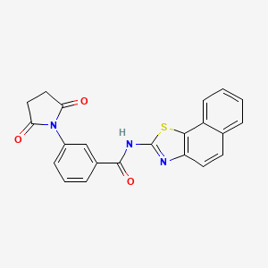 molecular formula C22H15N3O3S B2694132 3-(2,5-二氧代吡咯烷-1-基)-N-(萘并[2,1-d]噻唑-2-基)苯甲酰胺 CAS No. 476321-57-0