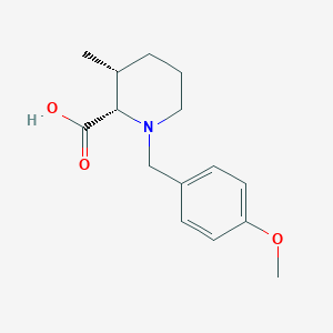 cis-1-(4-Methoxybenzyl)-3-methylpiperidine-2-carboxylic acid