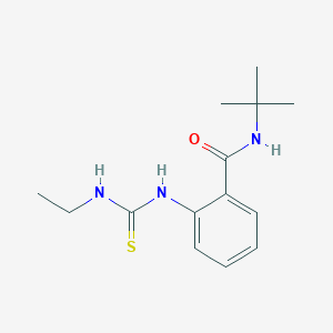 molecular formula C14H21N3OS B269414 N-tert-butyl-2-[(ethylcarbamothioyl)amino]benzamide 