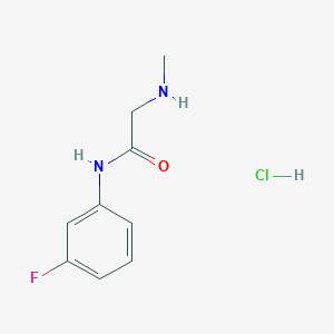 molecular formula C9H12ClFN2O B2694148 N-(3-fluorophenyl)-2-(methylamino)acetamide hydrochloride CAS No. 1049774-86-8
