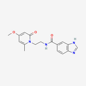 N-(2-(4-methoxy-6-methyl-2-oxopyridin-1(2H)-yl)ethyl)-1H-benzo[d]imidazole-5-carboxamide