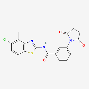 N-(5-chloro-4-methylbenzo[d]thiazol-2-yl)-3-(2,5-dioxopyrrolidin-1-yl)benzamide