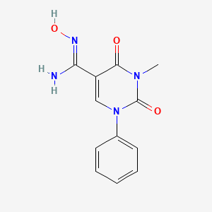 N'-Hydroxy-3-methyl-2,4-dioxo-1-phenyl-1,2,3,4-tetrahydropyrimidine-5-carboximidamide